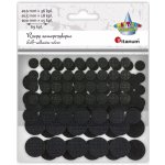 Suchý zip, samolepicí kolečka, ČERNÁ, 3 velikosti, 69 ks/bal. – Zboží Dáma