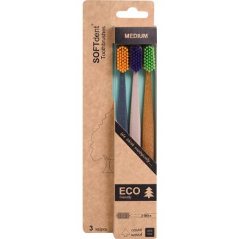 Soft Dent Eco zubní kartáček soft 3 ks
