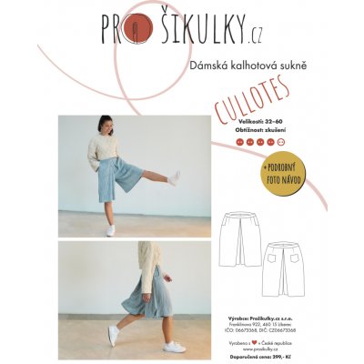Dámská kalhotová sukně CULLOTES | 32-60 - Česky – Zboží Mobilmania