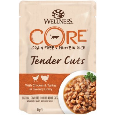 Wellness Core Tender Cuts kuře & krůta 85 g