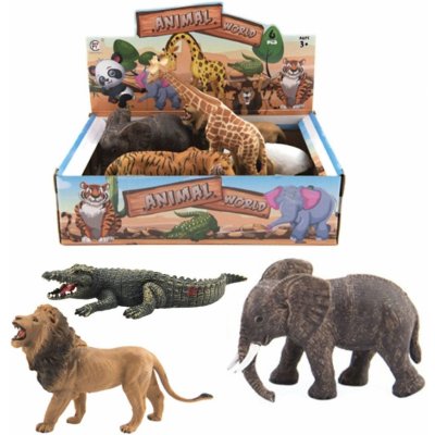 Teddies Zvířátko safari ZOO 11-17cm 6ks v boxu