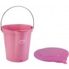 Úklidový kbelík Vikan Růžový plastový kbelík s víkem 6 l 56881