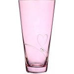 Diamante skleněná váza Romance Pink Conical s krystaly Swarovski 25 cm – Zboží Dáma