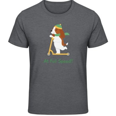 Gildan Soft Style tričko Pes na koloběžce - Dark Heather – Zboží Mobilmania