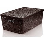 MEGA PLAST MP1413 Monako košík XL + víko wenge – Zboží Dáma