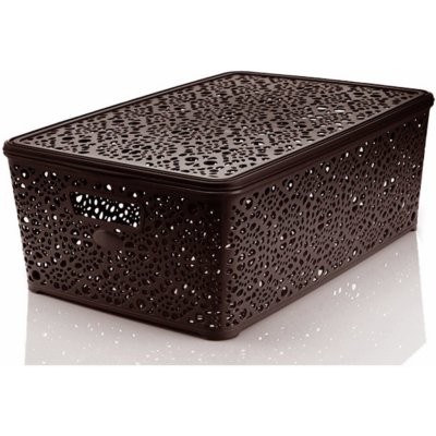 MEGA PLAST MP1413 Monako košík XL + víko wenge – Zboží Dáma