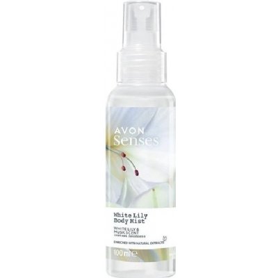 Avon Senses White Lily & Musk Scent Body Mist Parfémovaný sprej na tělo s vůní bílé lilie a mošusu 100 ml – Sleviste.cz