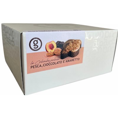 Golosi Colomba s broskvemi a čokoládou s polevou z lískových ořechů a amaretta box 750 g – Hledejceny.cz