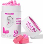 Haspro Tube50 špunty do uší, růžové 50 párů – Hledejceny.cz