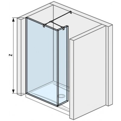 JIKA Cubito pure - skleněná stěna walk-in pro sprchovou vaničku 1200/1300x800/900 mm (H268421), stříbrná/Transparentní sklo (H2684210026681) – Zboží Mobilmania