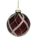 Vínová skleněná vánoční ozdoba Chic Bauble – Ø 8 cm - Chic Antique – Hledejceny.cz