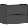Koupelnový nábytek Hansgrohe Xelu Q skříňka 78x49.5x60.5 cm závěsná pod umyvadlo černá 54028670