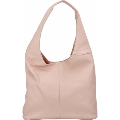 Velká dámská kožená kabelka Hayley růžová – Zboží Mobilmania