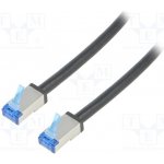 Logilink CQ7113S patch, S/FTP, 6a, licna, Cu, PE, 20m, černý – Zboží Živě