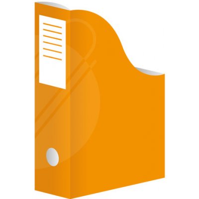 JUNIOR Stojan na časopisy A4 karton. oranž – Zboží Mobilmania
