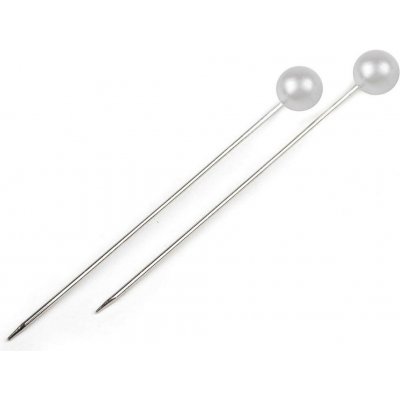 Pro Háčkování Ozdobné špendlíky 55 mm bílá perleť – Sleviste.cz