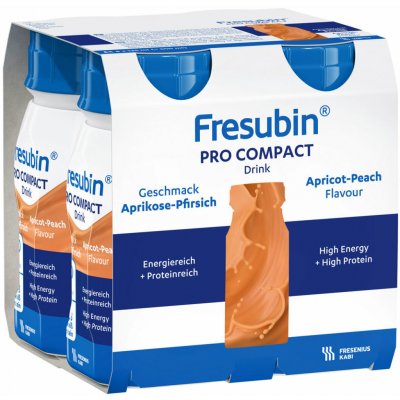 FRESUBIN PRO COMPACT DRINK PŘÍCHUŤ MERUŇKOVO-BROSKVOVÁ POR SOL 4X125ML – Hledejceny.cz
