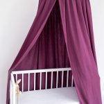 Tulimese Baldachýn mušelínový vínový SAMOSTATNÝ S ROVNÝM OKRAJEM – Zboží Dáma