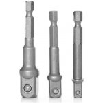 Adaptéry na gola hlavice do vrtačky, vel. 1/4”, 3/8”, 1/2”, sada 3 ks Tagred – HobbyKompas.cz