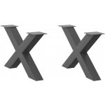 Omaxi 316264 Nohy konferenčního stolku ve tvaru X 2 ks antracitové 70 x 42-43 cm ocel – Hledejceny.cz