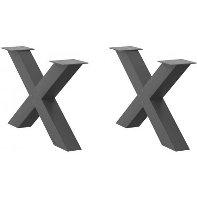 Omaxi 316264 Nohy konferenčního stolku ve tvaru X 2 ks antracitové 70 x 42-43 cm ocel – Hledejceny.cz