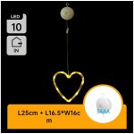 Aigostar LED Vánoční dekorace 10xLED/3xAAA srdce 16 cm B10303K5Y – Hledejceny.cz