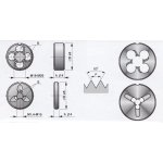M12x1,5 HSS,223216(6g)strojní závitová kruhová čelist – Zboží Mobilmania
