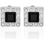 Knoflickarna.CZ manžetové knoflíčky černý krystal s kamínky – Zboží Dáma Knoflickarna.CZ manžetové knoflíčky černý krystal s kamínky – Zboží Dáma
