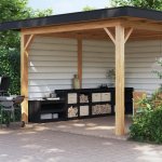 zahrada-XL Skříňky do venkovní kuchyně 4 ks černé masivní borové dřevo – Zboží Mobilmania