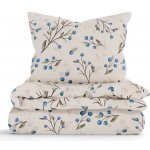 MKLuzkoviny.cz bavlna povlečení Renforcé Borůvky přírodní 140x200 70x90 – Hledejceny.cz