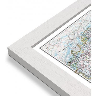 National Geographic Itálie - nástěnná mapa Classic 60 x 85 cm Varianta: mapa v dřevěném rámu, Provedení: Pegi bílý – Sleviste.cz