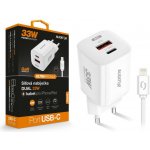 Chytrá GaN síťová nabíječka ALIGATOR Power Delivery 33W, USB-C + USB-A, USB-C/Lightning kabel – Zbozi.Blesk.cz