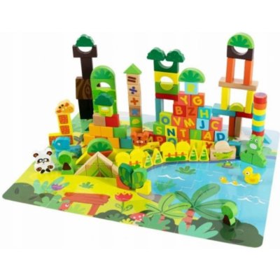 Eco Toys dřevěné naučné kostky Puzzle 198 ks – Zboží Mobilmania