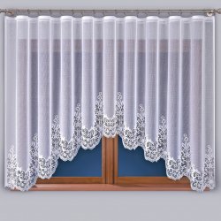 Olzatex kusová záclona OLIVIE jednobarevná bílá, výška 160 cm x šířka 300 cm (na okno)
