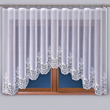 Olzatex kusová záclona OLIVIE jednobarevná bílá, výška 160 cm x šířka 400 cm (na okno)