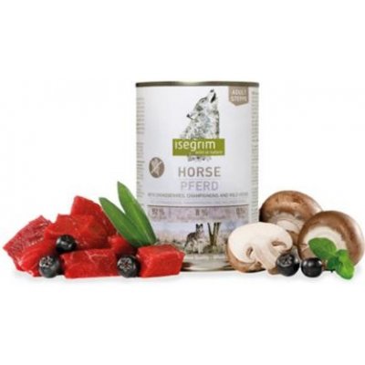 ISEGRIM dog Adult Mono Horse pure with Chokeberries, Champignons & Wild Herbs bal. 6 x 800 g konzerva