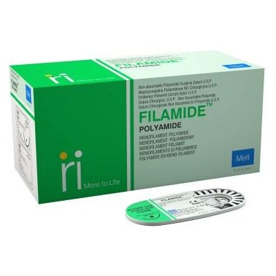 Meril FILAMIDE TM nylonové šití - POLYAMIDE BLK 3-0 X 70-26MM CU RC – Sleviste.cz