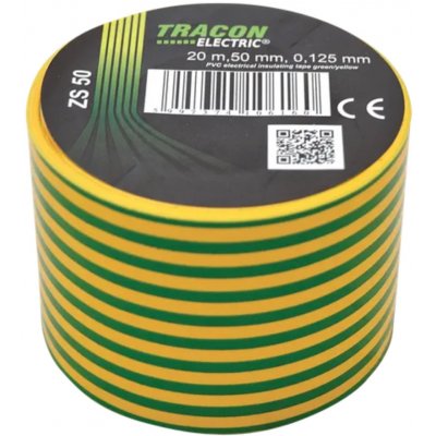 Tracon Electric Páska izolační 20 m x 50 mm zelenožlutá