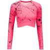 Dámské sportovní tričko ALTISPORT Dámský funkční crop top s dlouhým rukávem premium VOJ/ALW034TR04 FLUO PINK