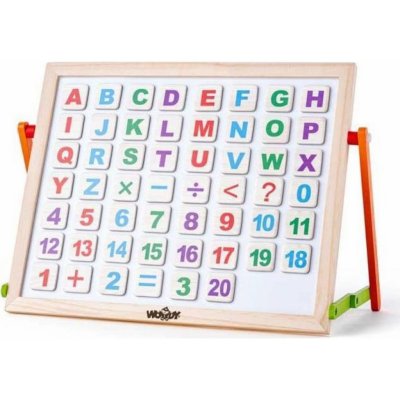 Woody magnetická tabulka s ABC na stůl – Zboží Mobilmania