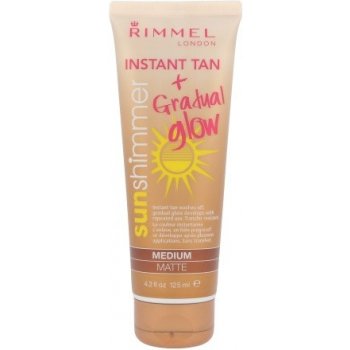 Rimmel Sun Shimmer Instant Tan + Gradual Glow samoopalovací gel Medium Matte 125 ml