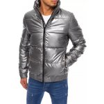 Pánská stylová zimní bunda bez kapuce Cotton tx3860 šedá – Zboží Dáma