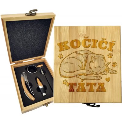 Sablio Dárková sada na víno Kočičí táta: 147×168×49 mm – Hledejceny.cz