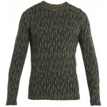 Icebreaker Mens Merino 200 Oasis LS Crewe Macro Forms Loden/Loden Dk/Aop