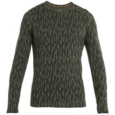 Icebreaker Mens Merino 200 Oasis LS Crewe Macro Forms Loden/Loden Dk/Aop – Hledejceny.cz