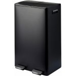 Home Styling Collection Dvojkomorový odpadkový koš SECTOR s pedálem, 2 × 30 l černá – Hledejceny.cz