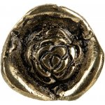 Zlatá antik kovová úchytka ve tvaru květu - Ø 3*3 cm / S3 cm - Clayre & Eef – Hledejceny.cz