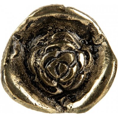 Zlatá antik kovová úchytka ve tvaru květu - Ø 3*3 cm / S3 cm - Clayre & Eef – Hledejceny.cz