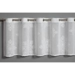 Bennetti Vitrážová záclona s otvory, ornamenty, bílá 135 x 45 cm – Hledejceny.cz