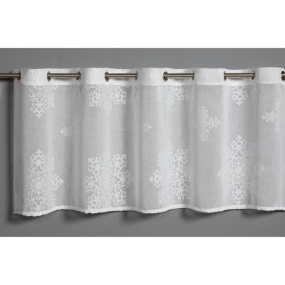 Bennetti Vitrážová záclona s otvory, ornamenty, bílá 135 x 45 cm – Hledejceny.cz